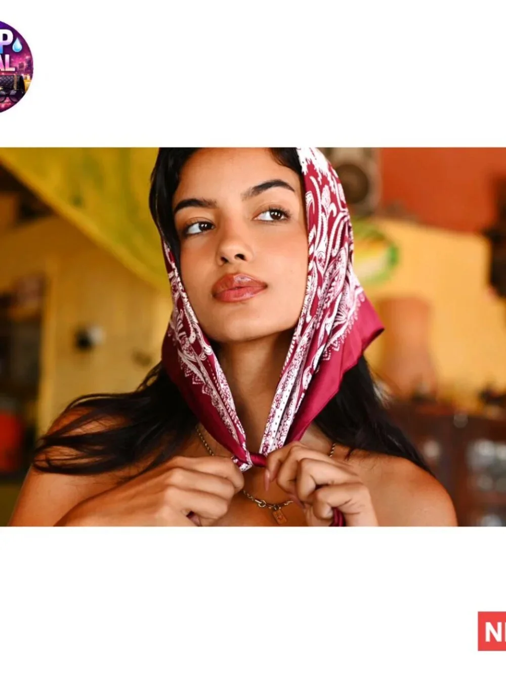 Polyester Paisley Scarf, Silk-Like Head Wrap, 27.5